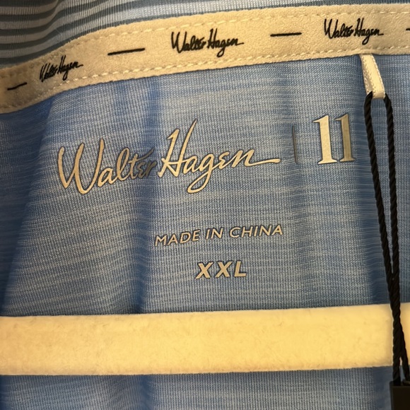 Walter Hagen Men's Lightweight 1/4 Zip Pullover - XXL -Stripe Daybreak Blue/Grey - Picture 2 of 7